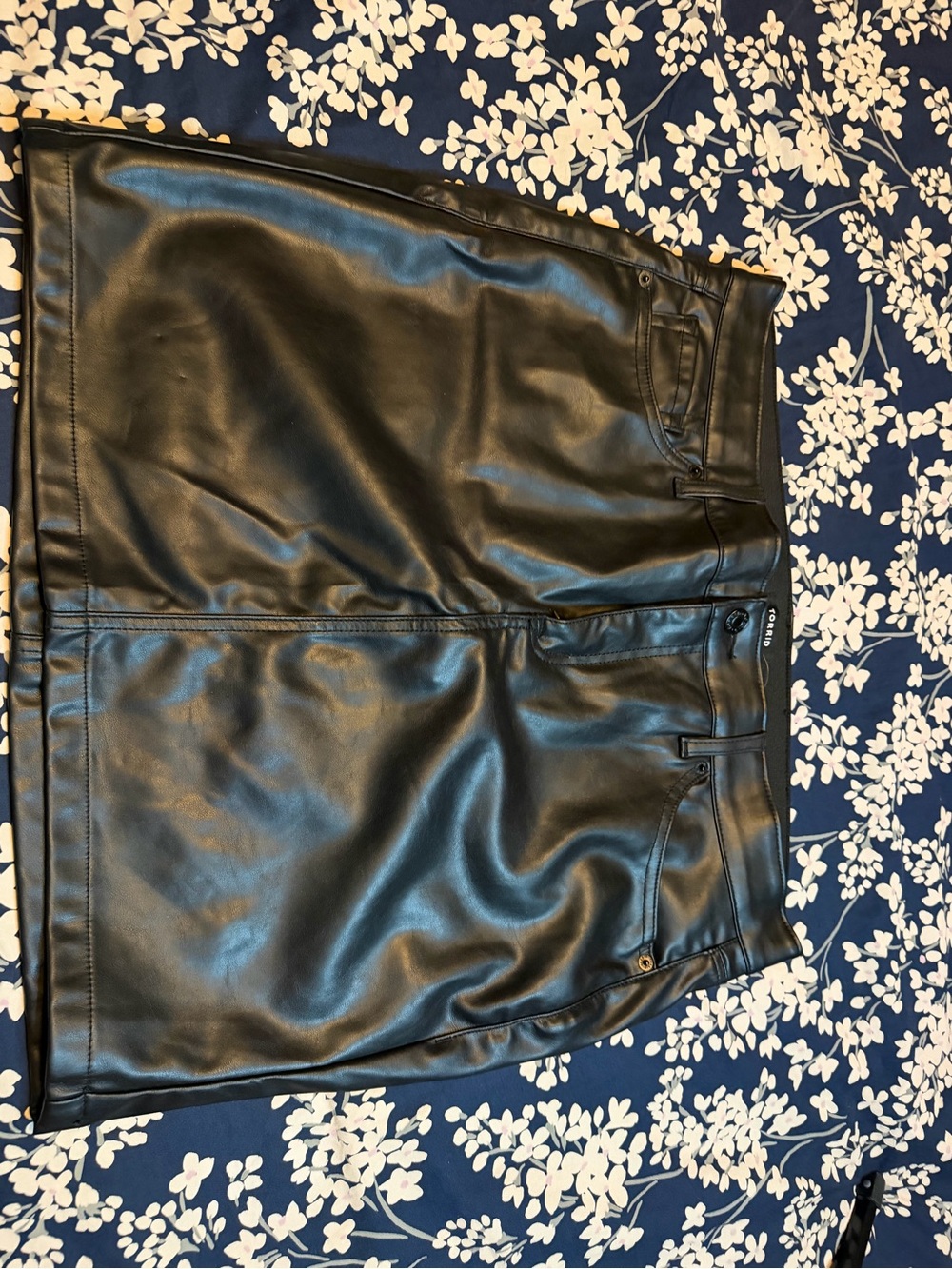 torrid Black Faux Leather Pencil Skirt